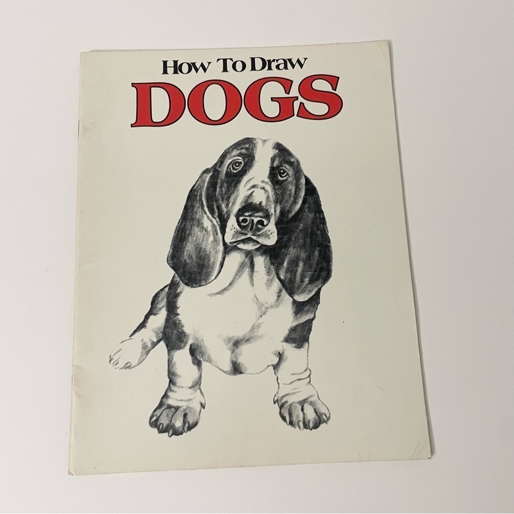 Vtg 1983 How to Draw Dogs by Carrie Snyder Paperback Art Book